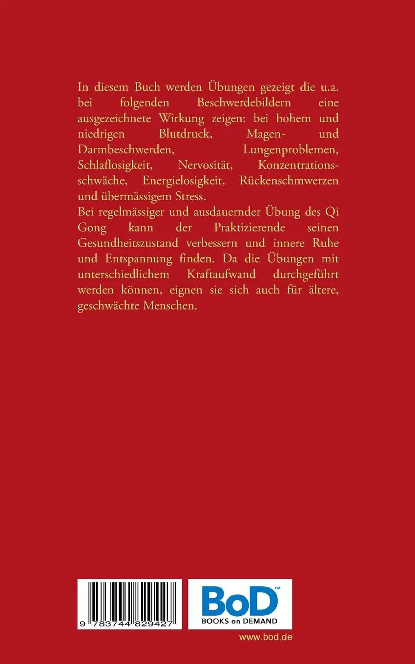 Rückseite: 9783744829427 | Medizinisches Qi Gong nach Prof. Wu | Hartmut von Czapski (u. a.)