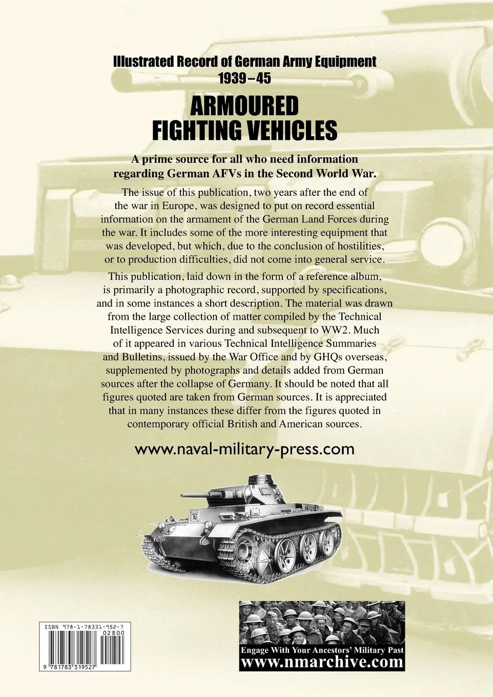 Rückseite: 9781783319527 | Illustrated Record of German Army Equipment 1939-45 ARMOURED...