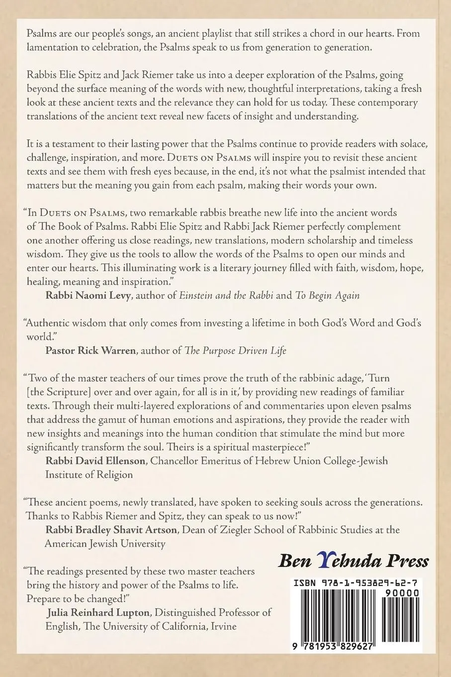 Rückseite: 9781953829627 | Duets on Psalms | Drawing New Meaning From Ancient Words | Taschenbuch