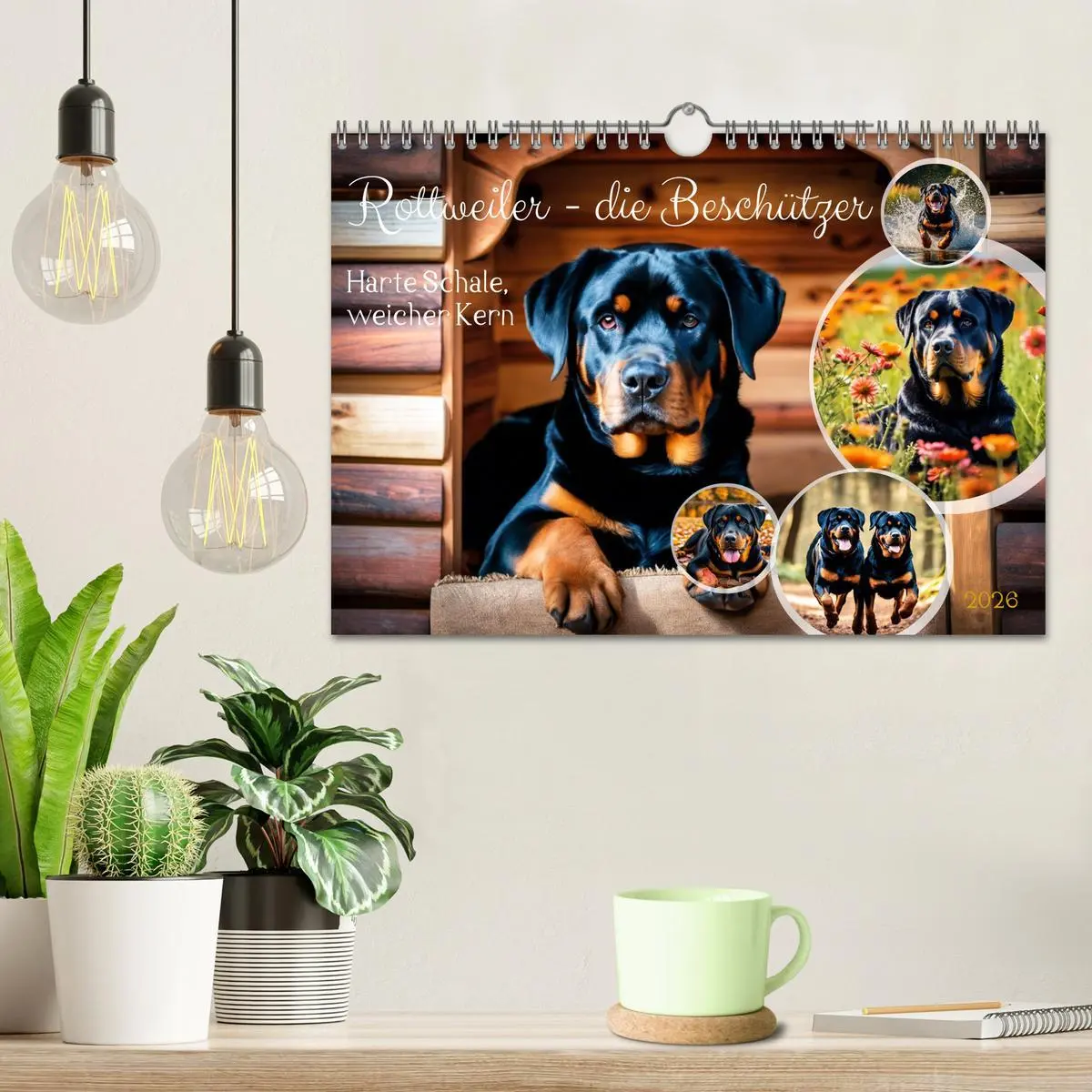 Bild: 9783457329627 | Rottweiler - die Beschützer (Wandkalender 2026 DIN A4 quer),...