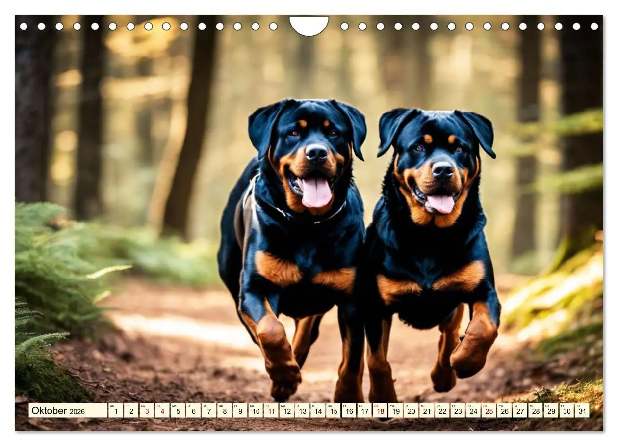 Bild: 9783457329627 | Rottweiler - die Beschützer (Wandkalender 2026 DIN A4 quer),...