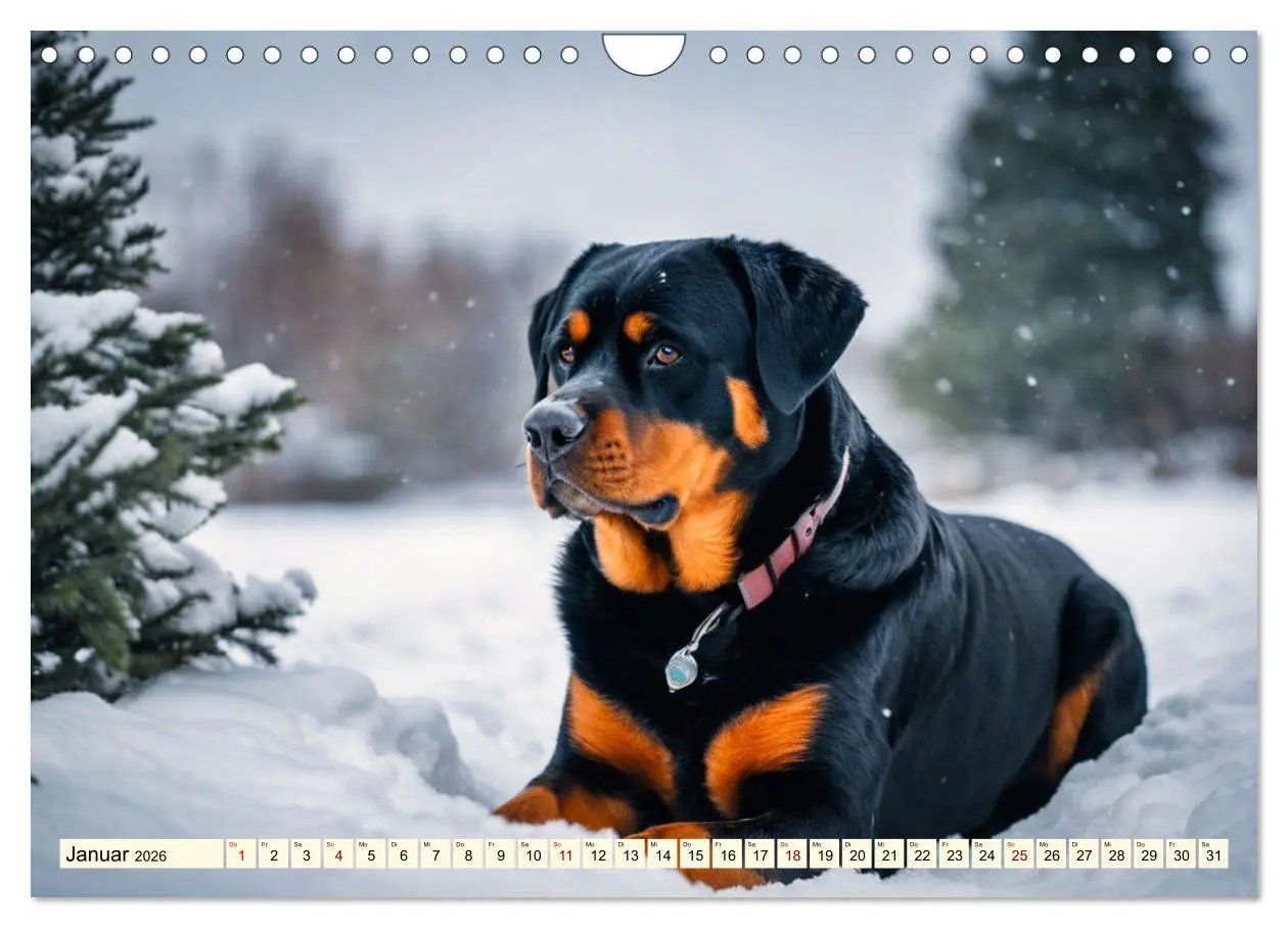 Bild: 9783457329627 | Rottweiler - die Beschützer (Wandkalender 2026 DIN A4 quer),...