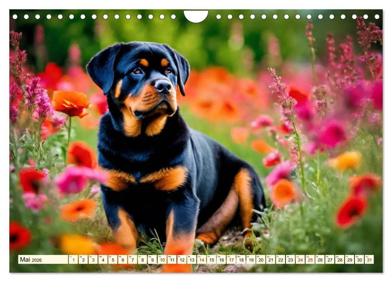 Bild: 9783457329627 | Rottweiler - die Beschützer (Wandkalender 2026 DIN A4 quer),...