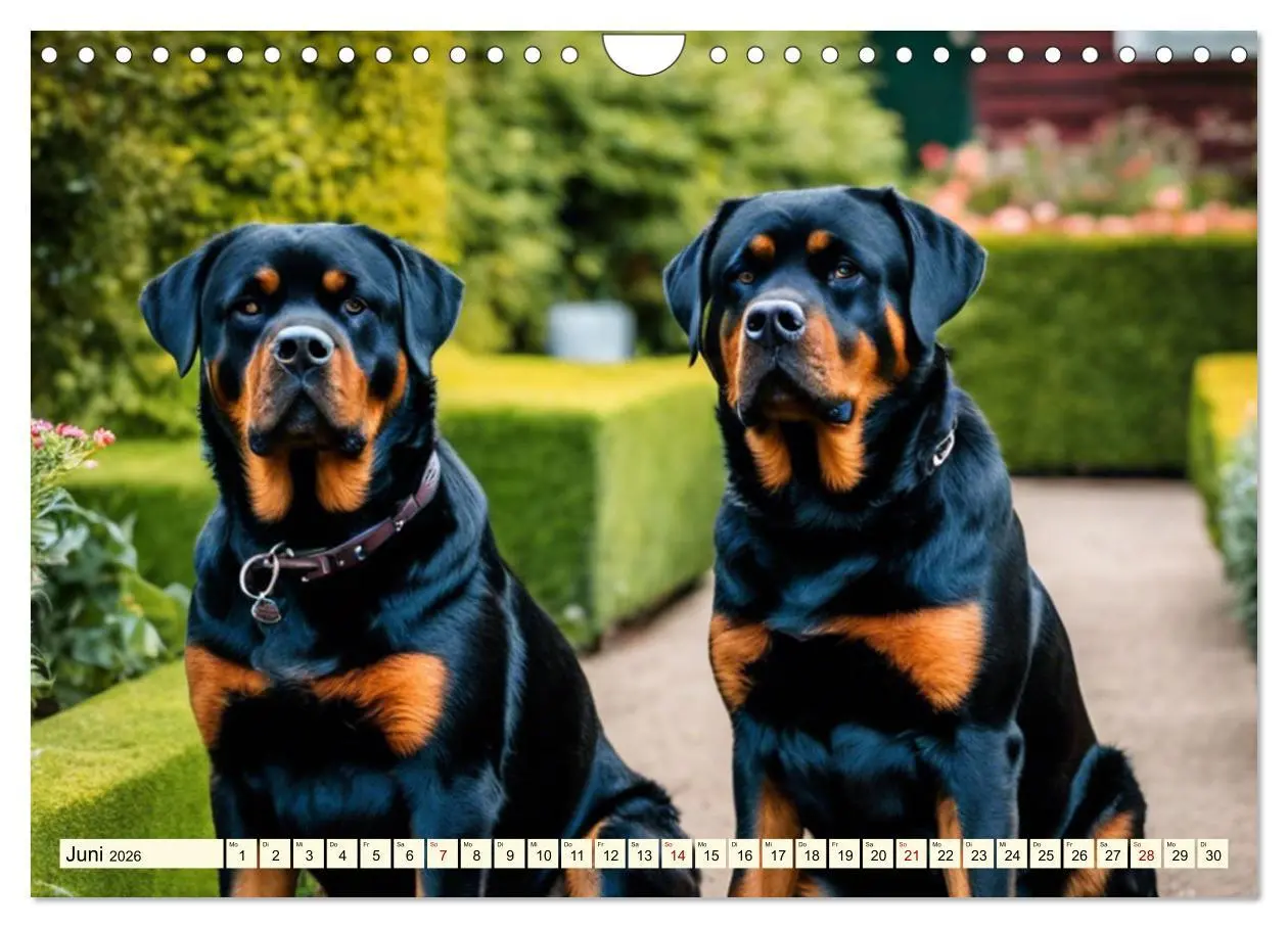 Bild: 9783457329627 | Rottweiler - die Beschützer (Wandkalender 2026 DIN A4 quer),...