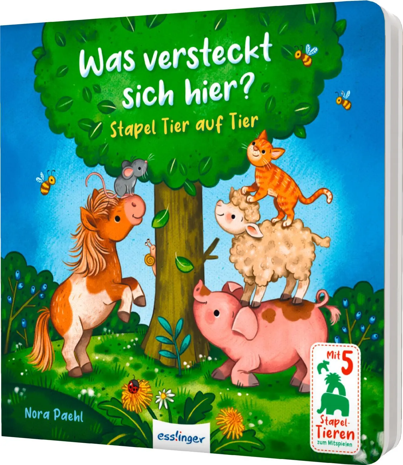 Cover: 9783480239627 | Was versteckt sich hier? | Mit 5 Tierfiguren zum Herausnehmen. | Paehl