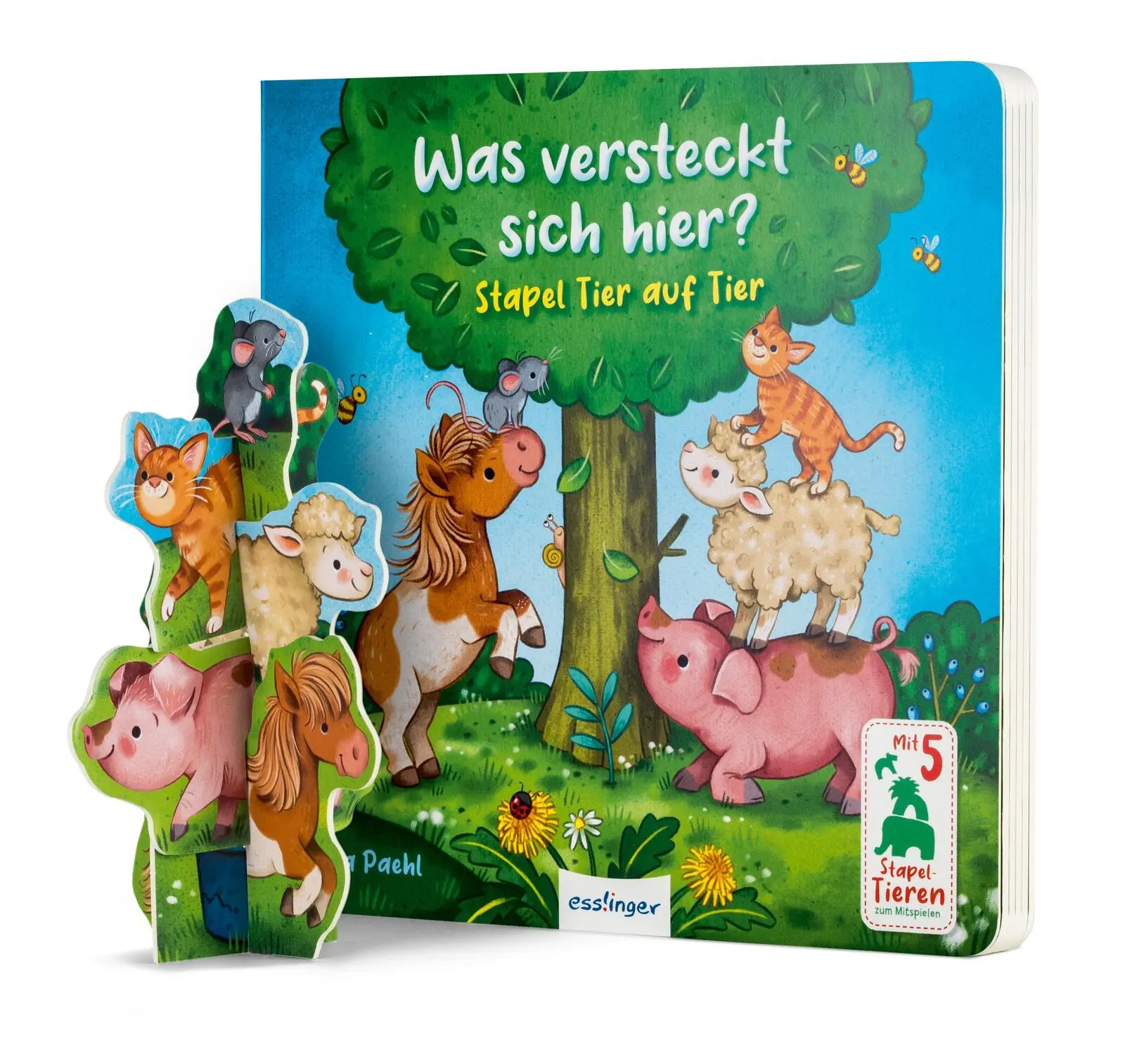 Bild: 9783480239627 | Was versteckt sich hier? | Mit 5 Tierfiguren zum Herausnehmen. | Paehl