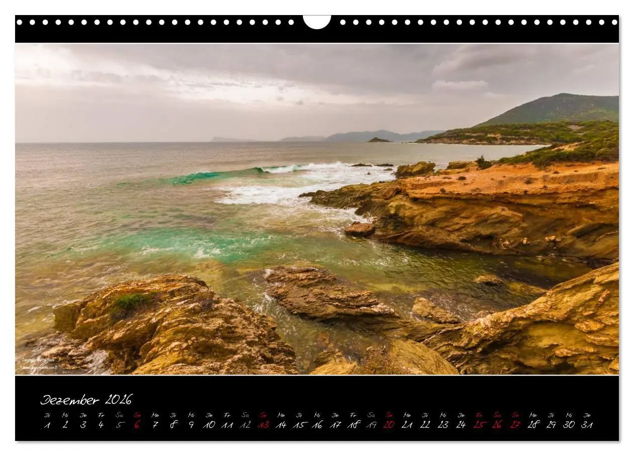 Bild: 9783516109627 | Sardinien Panoramakalender (Wandkalender 2026 DIN A3 quer),...