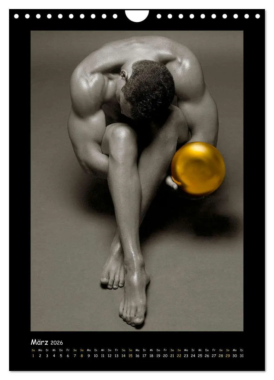 Bild: 9783516349627 | Golden Ball Männerakte exquisit (Wandkalender 2026 DIN A4 hoch),...