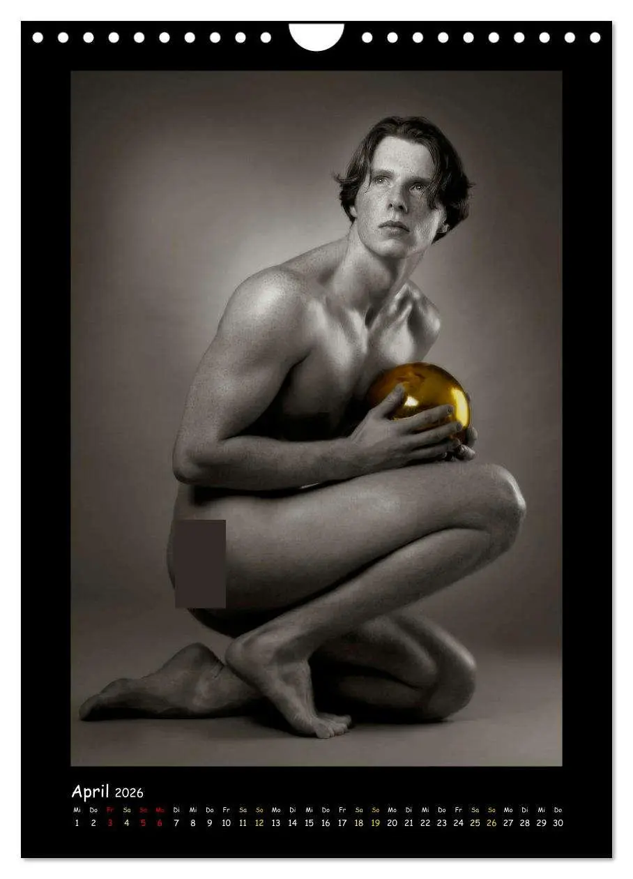 Bild: 9783516349627 | Golden Ball Männerakte exquisit (Wandkalender 2026 DIN A4 hoch),...