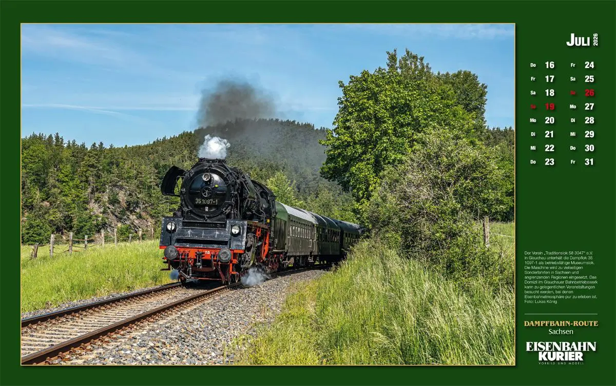 Bild: 9783844659627 | Dampfbahn-Route Sachsen 2026 | Kalender | 25 S. | Deutsch | 2026 Bild: 9783844659627 | Dampfbahn-Route Sachsen 2026 | Kalender | 25 S. | Deutsch | 2026