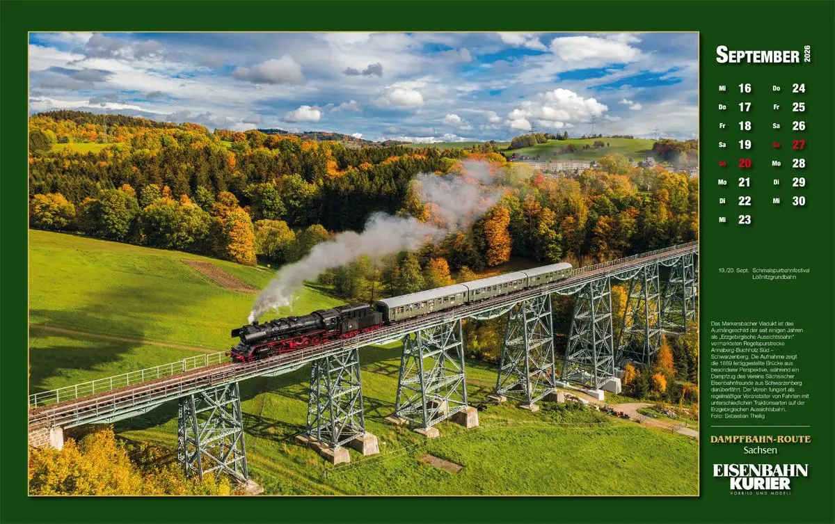 Bild: 9783844659627 | Dampfbahn-Route Sachsen 2026 | Kalender | 25 S. | Deutsch | 2026 Bild: 9783844659627 | Dampfbahn-Route Sachsen 2026 | Kalender | 25 S. | Deutsch | 2026