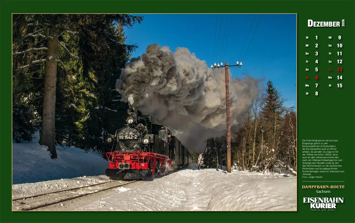 Bild: 9783844659627 | Dampfbahn-Route Sachsen 2026 | Kalender | 25 S. | Deutsch | 2026 Bild: 9783844659627 | Dampfbahn-Route Sachsen 2026 | Kalender | 25 S. | Deutsch | 2026