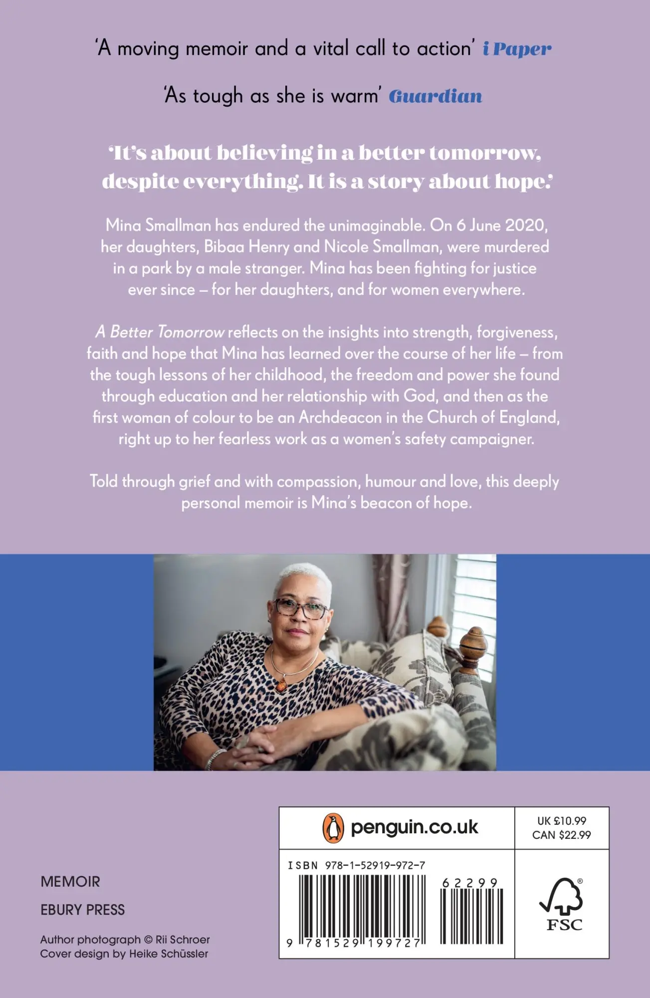Rückseite: 9781529199727 | A Better Tomorrow | Life Lessons in Hope and Strength | Mina Smallman