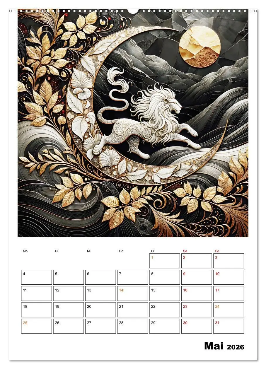 Bild: 9783457249727 | Tierische Mondlichtmagie (Wandkalender 2026 DIN A2 hoch), CALVENDO...