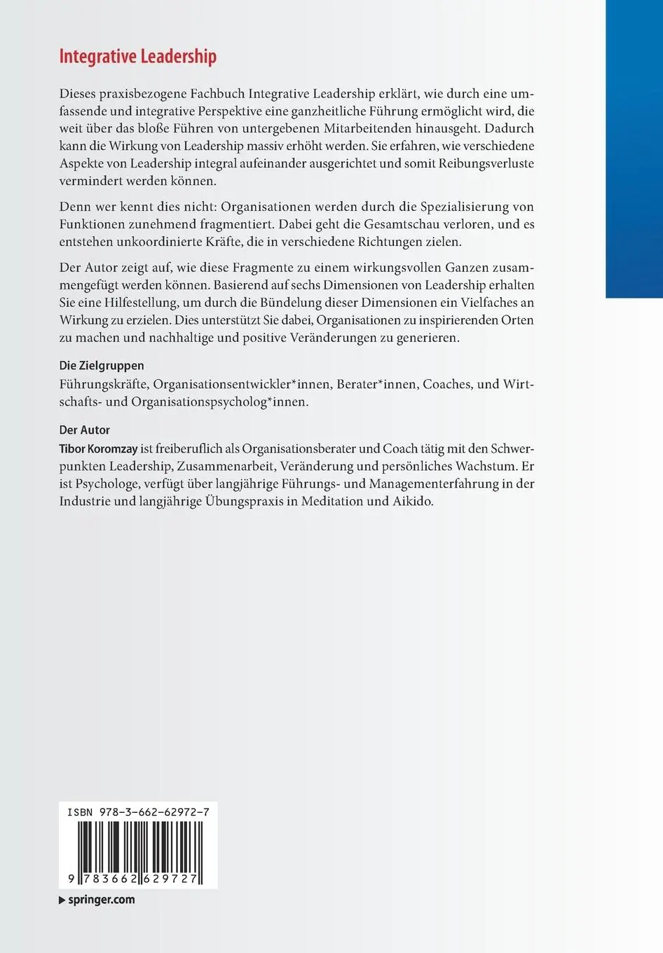 Rückseite: 9783662629727 | Integrative Leadership | Maximale Wirkung durch holistische Führung