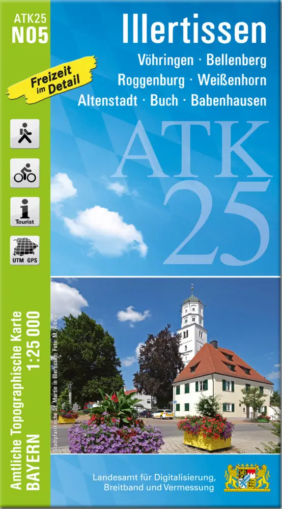 Cover: 9783899339727 | ATK25-N05 Illertissen (Amtliche Topographische Karte 1:25000) | 2023
