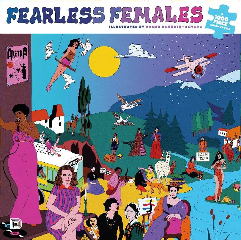 Cover: 9789188369727 | Fearless Females: 1000 Piece Jigsaw Puzzle | Cosmo Danchin-Hamard