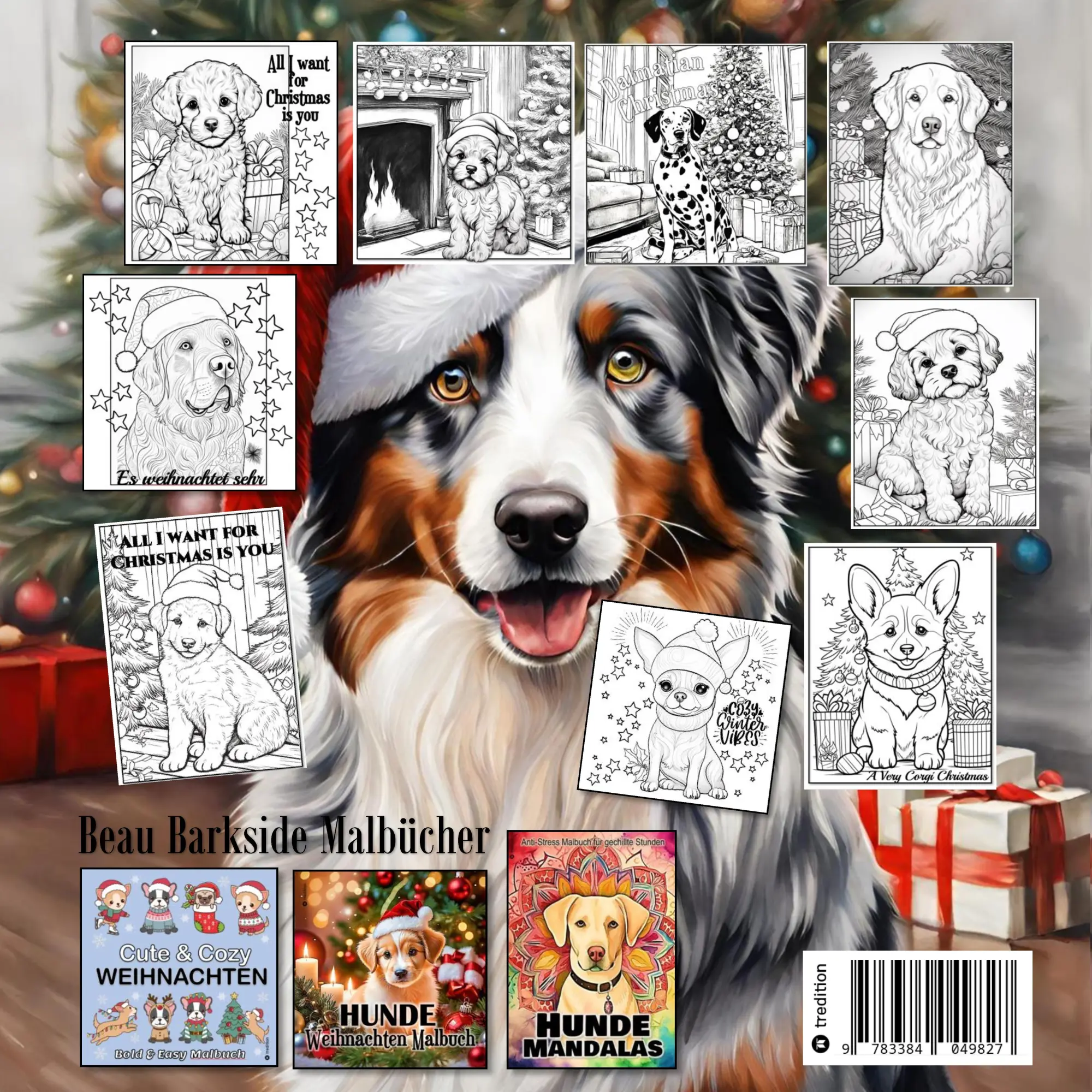 Rückseite: 9783384049827 | Malbuch Weihnachten - Malbuch für Erwachsene - Magische...