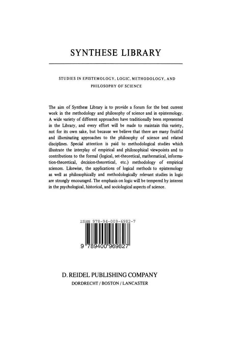 Rückseite: 9789400969827 | Abstract Objects | An Introduction to Axiomatic Metaphysics | E. Zalta