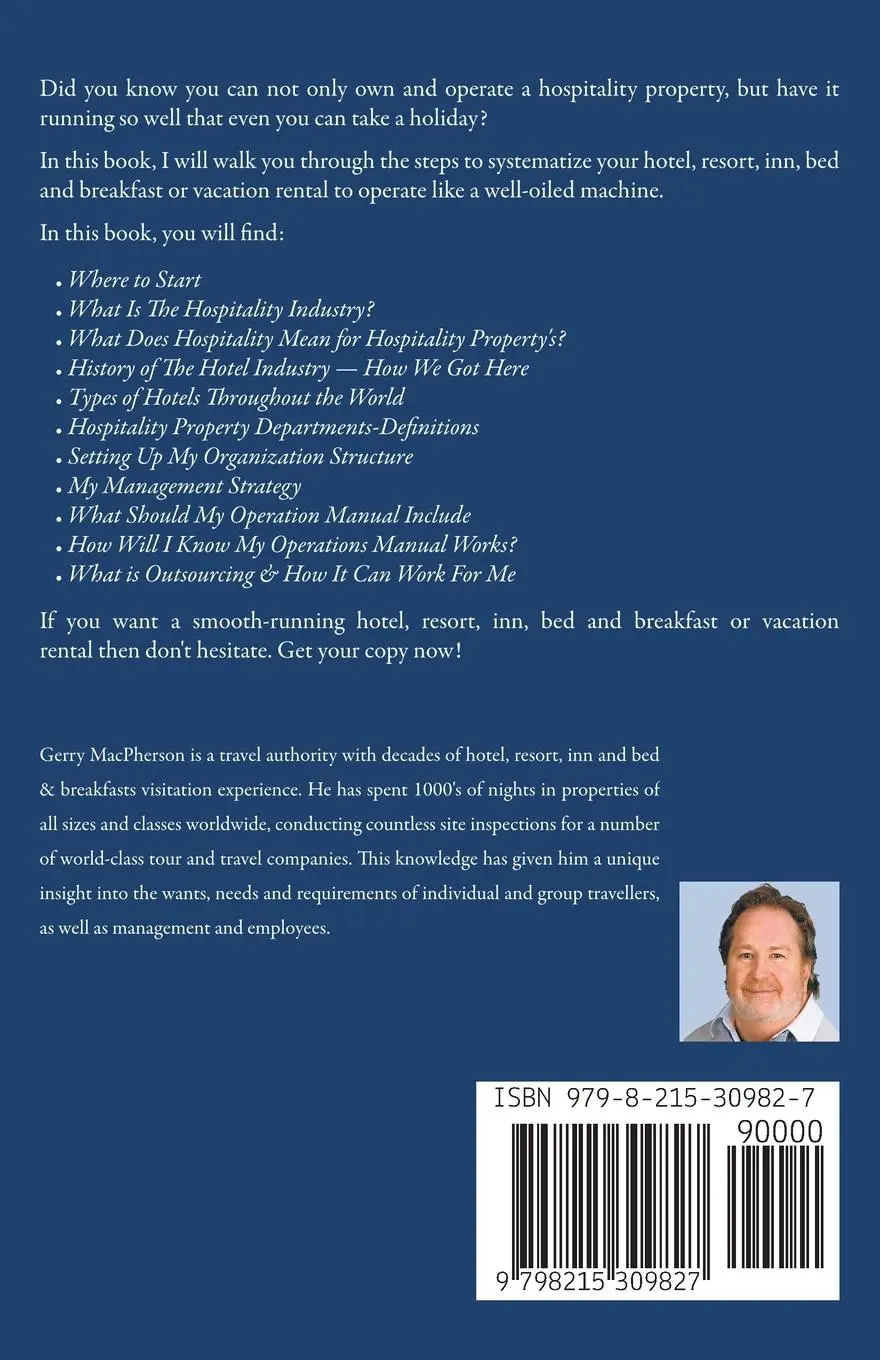 Rückseite: 9798215309827 | Hospitality Property Organizational Structure | Gerry MacPherson