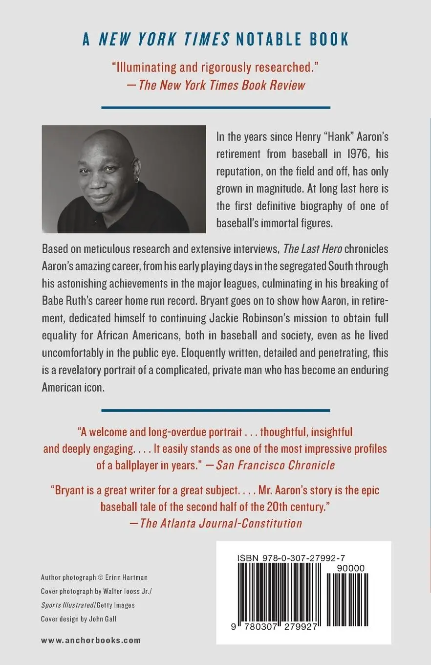 Rückseite: 9780307279927 | The Last Hero | A Life of Henry Aaron | Howard Bryant | Taschenbuch