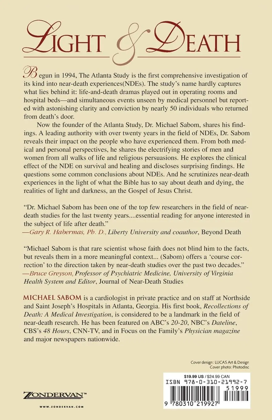 Rückseite: 9780310219927 | Light and Death | Michael Sabom (u. a.) | Taschenbuch | Englisch