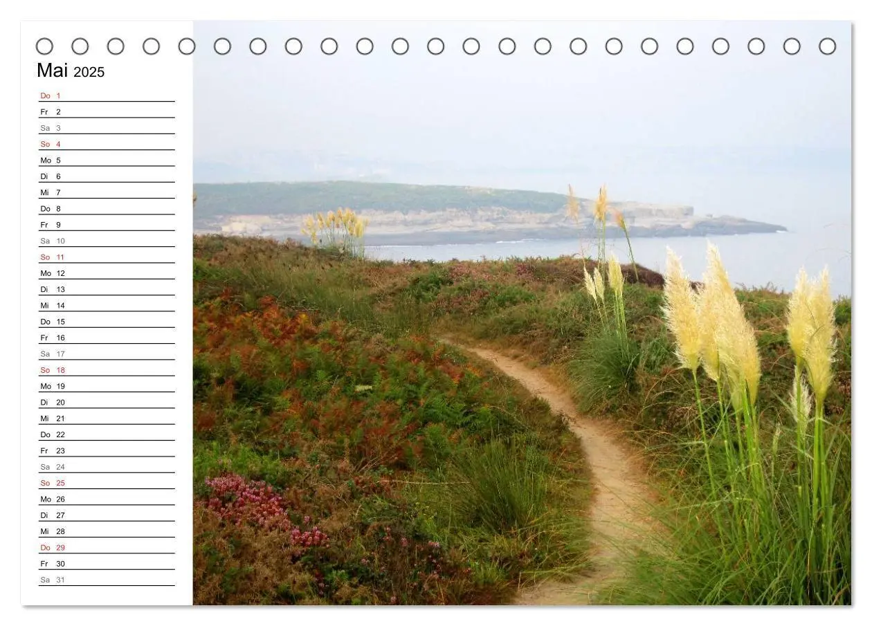 Bild: 9783435519927 | Camino del norte - Küstenweg (Tischkalender 2025 DIN A5 quer),...