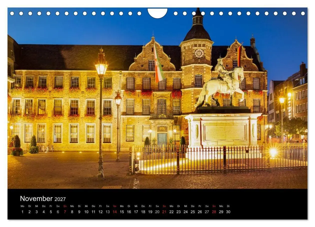 Bild: 9783594089927 | Düsseldorf bei Nacht (Wandkalender 2027 DIN A4 quer), CALVENDO...