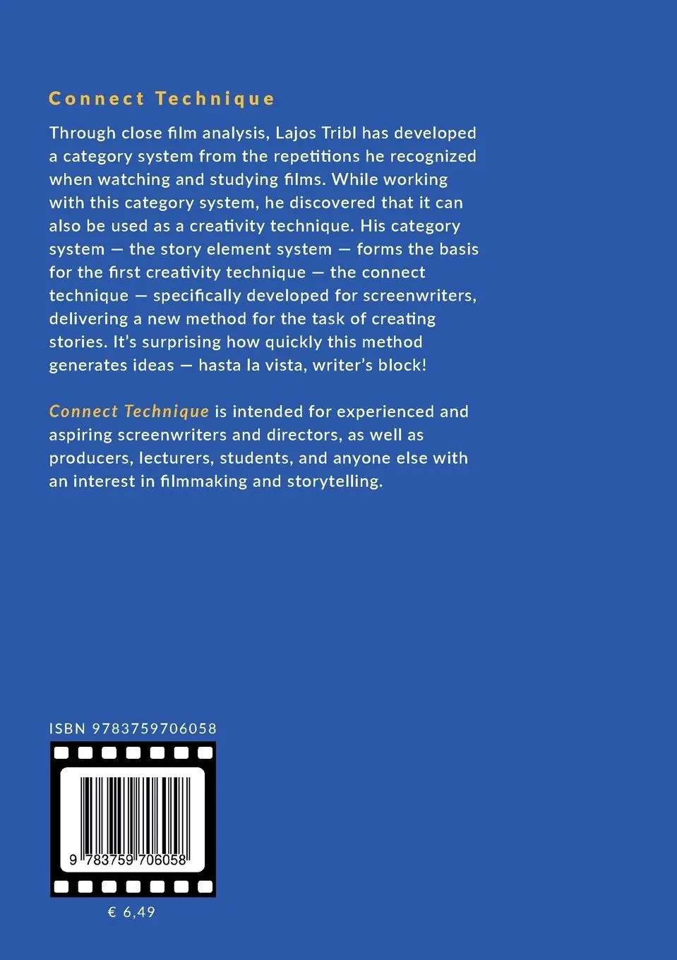 Rückseite: 9783757819927 | Connect Technique | The first creativity technique for screenwriters