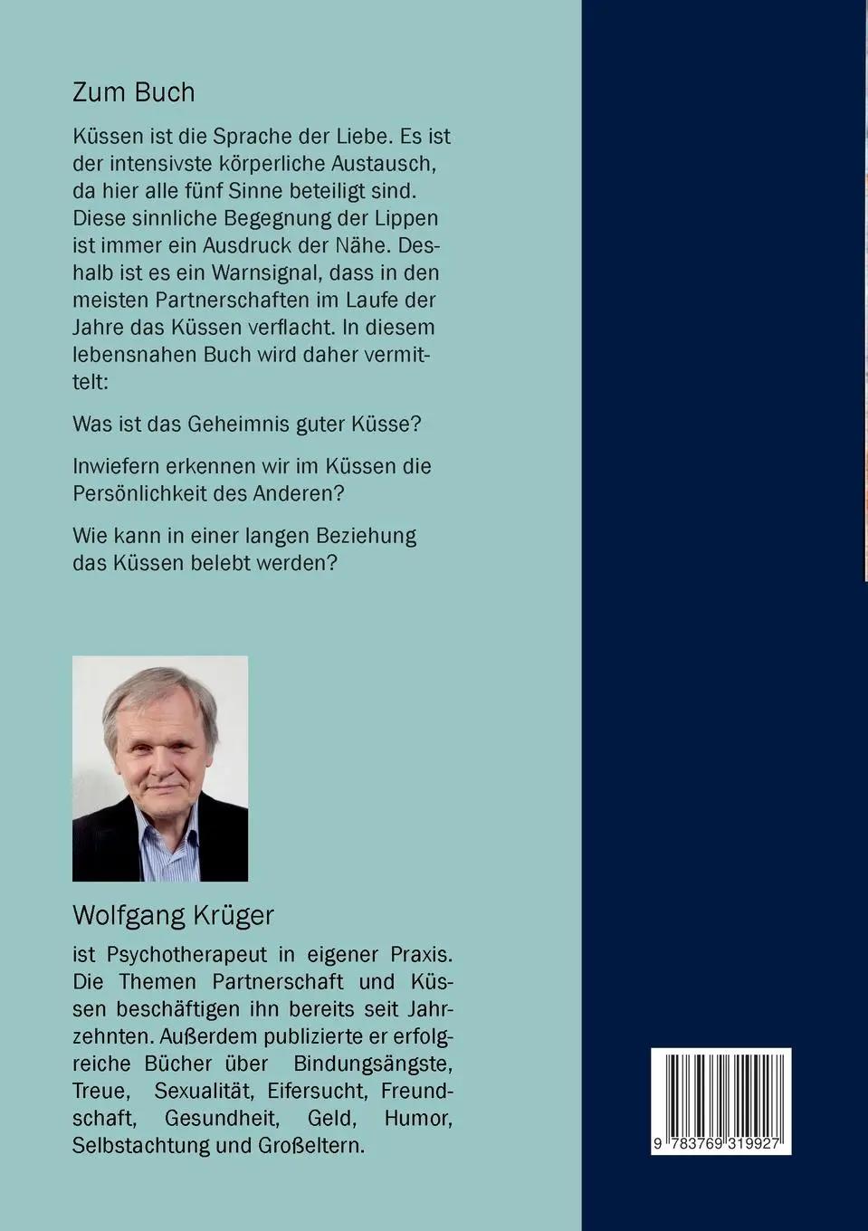 Rückseite: 9783769319927 | Küssen als Sprache der Liebe | Wolfgang Krüger | Taschenbuch | 156 S.