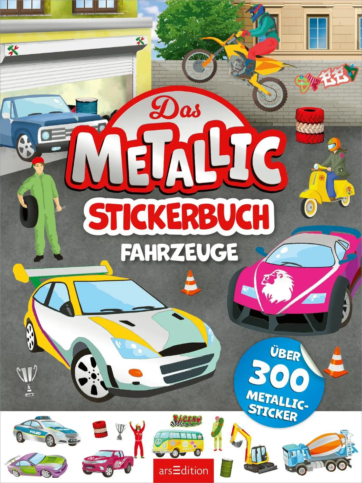 Bild: 9783845859927 | Das Metallic-Stickerbuch - Fahrzeuge | Über 300 Metallic-Sticker