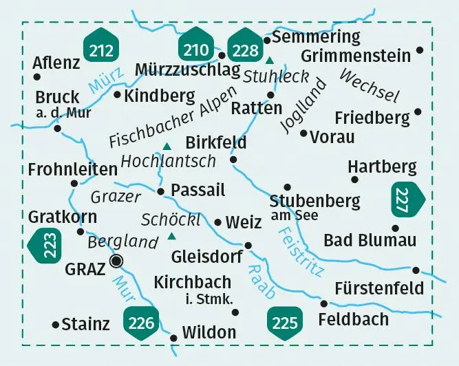 Bild: 9783991219927 | KOMPASS Wanderkarten-Set 221 Grazer Bergland, Fischbacher Alpen (2...