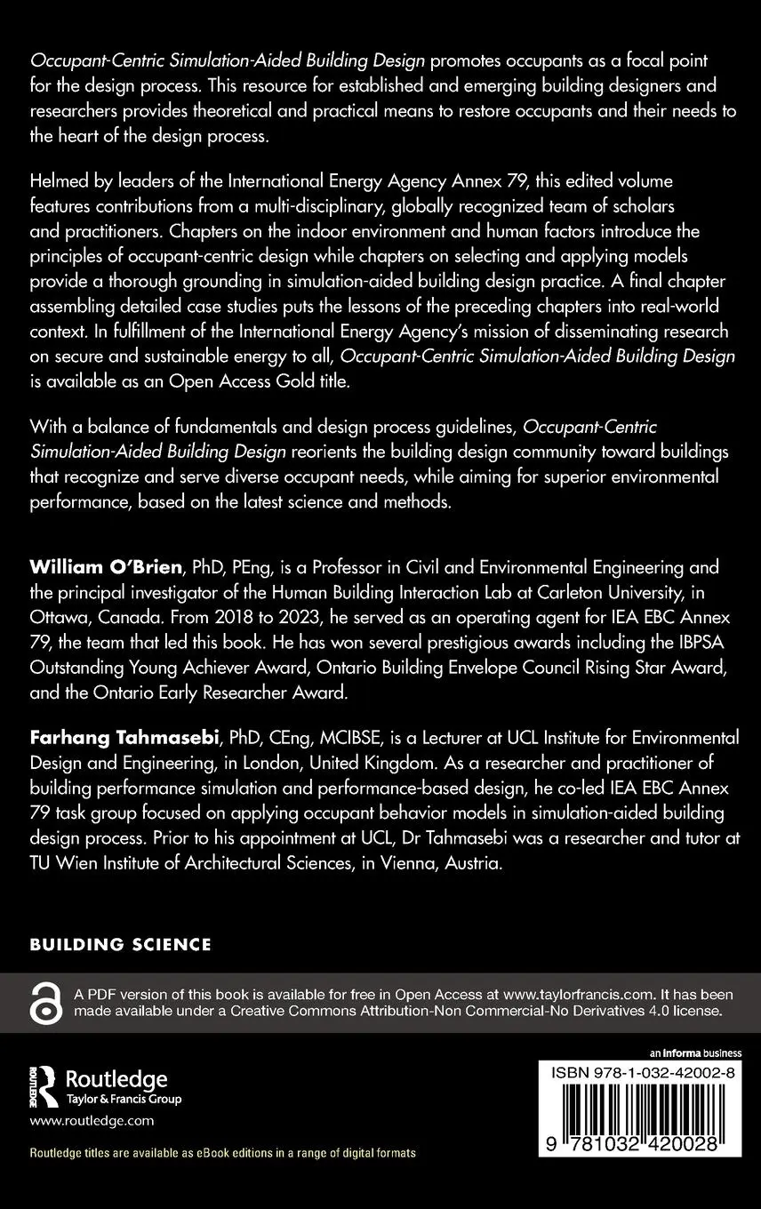 Rückseite: 9781032420028 | Occupant-Centric Simulation-Aided Building Design | O'Brien (u. a.)