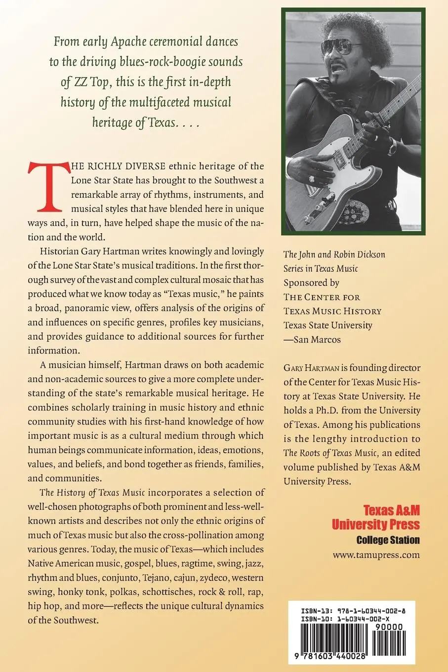 Rückseite: 9781603440028 | The History of Texas Music | Gary Hartman | Taschenbuch | Englisch