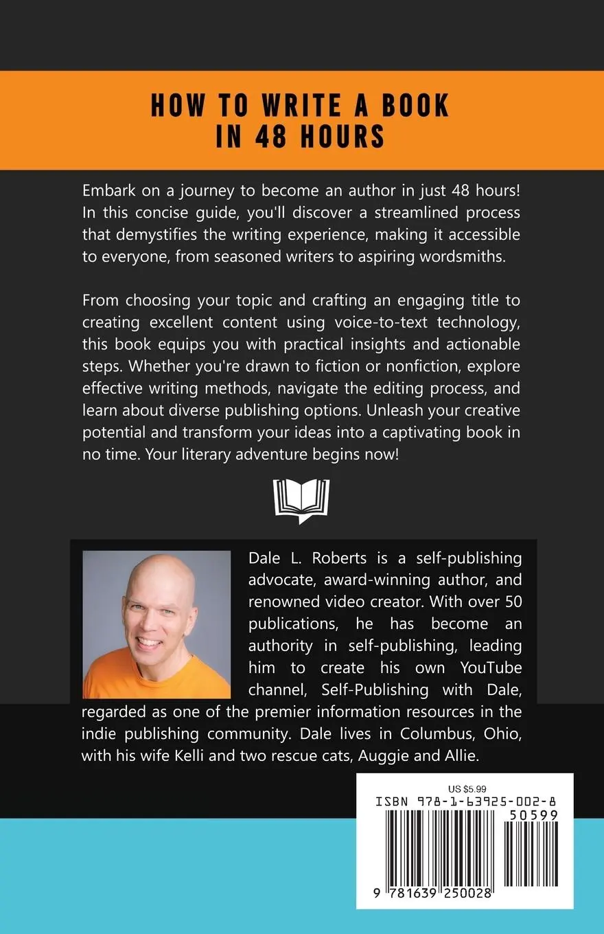 Rückseite: 9781639250028 | How to Write a Book in 48 Hours | Dale L. Roberts | Taschenbuch | 2023