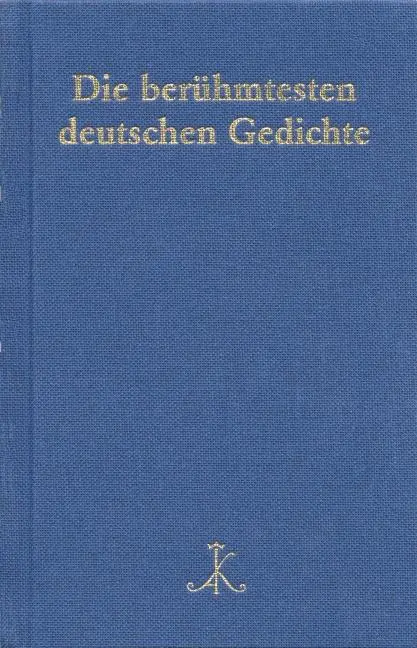 Cover: 9783520840028 | Die berühmtesten deutschen Gedichte | Hans Braam | Buch | XIV | 2019