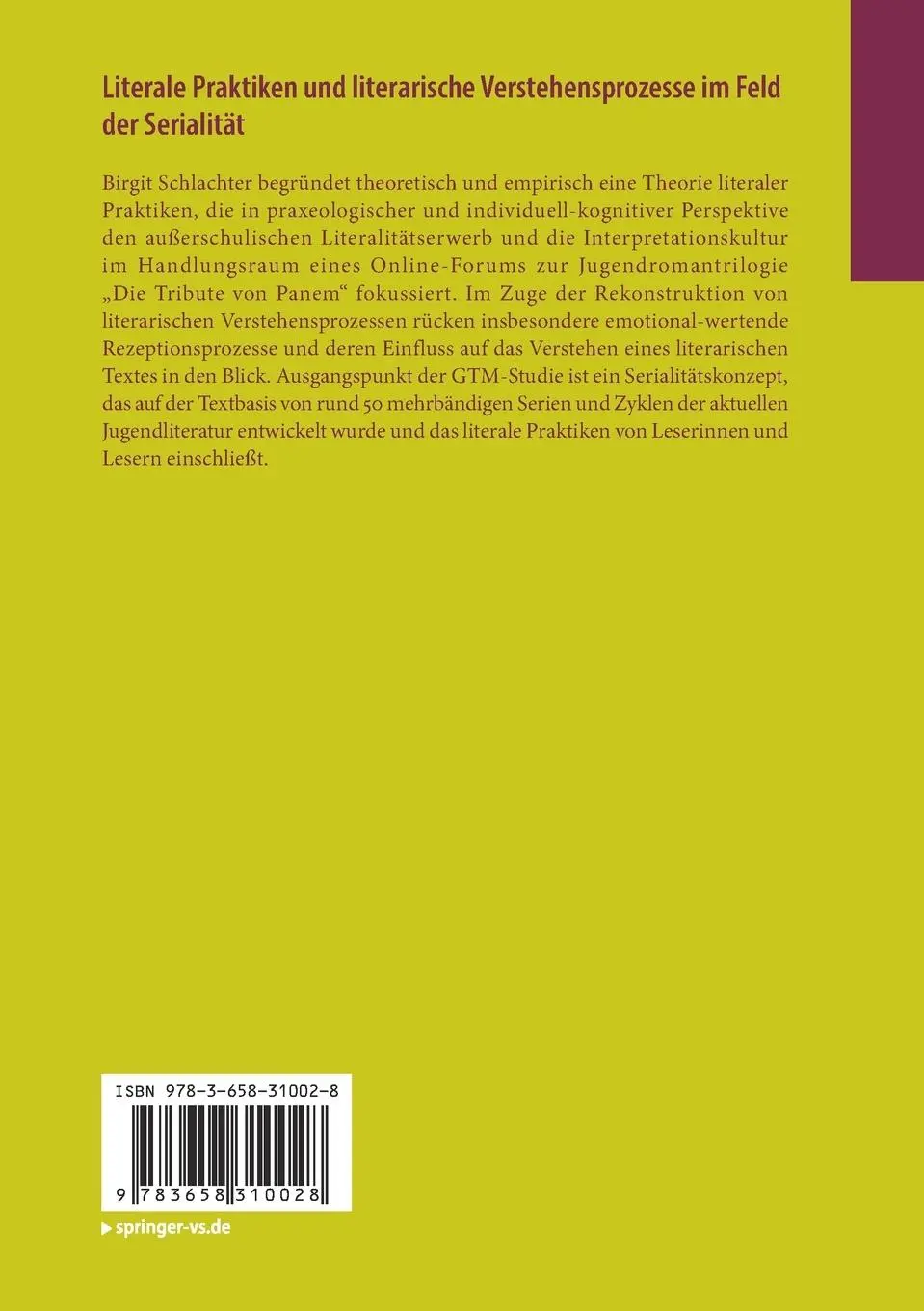 Rückseite: 9783658310028 | Literale Praktiken und literarische Verstehensprozesse im Feld der...