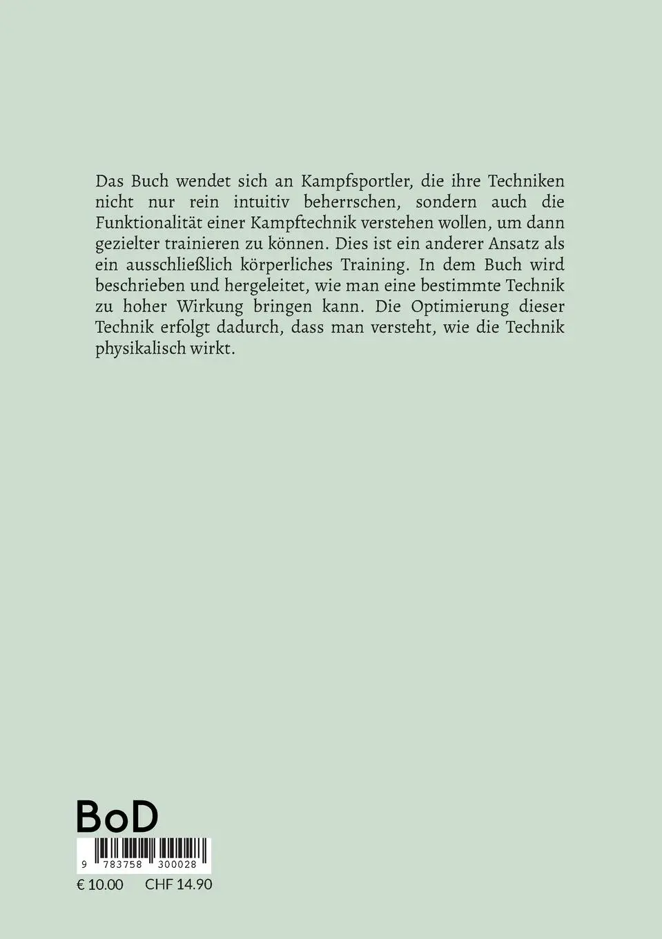 Rückseite: 9783758300028 | Kraftwirkung und Energieübertrag einer Karate-Technik | Rainer Veyhl