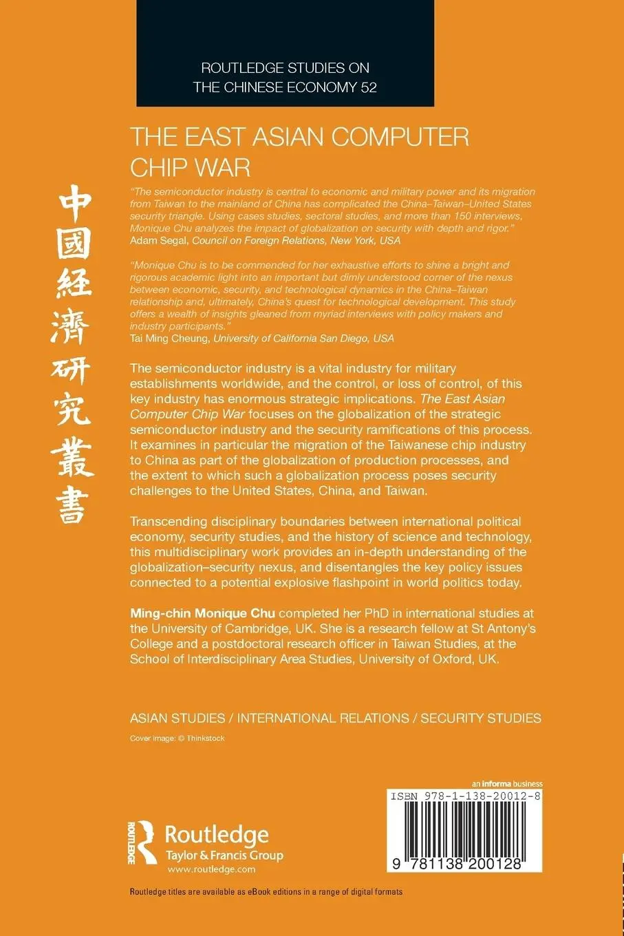 Rückseite: 9781138200128 | The East Asian Computer Chip War | Ming-Chin Monique Chu | Taschenbuch