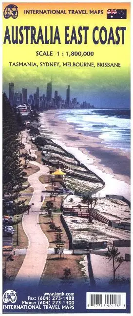 Cover: 9781771290128 | International Travel Map ITM Topographische Karte Australia East Coast