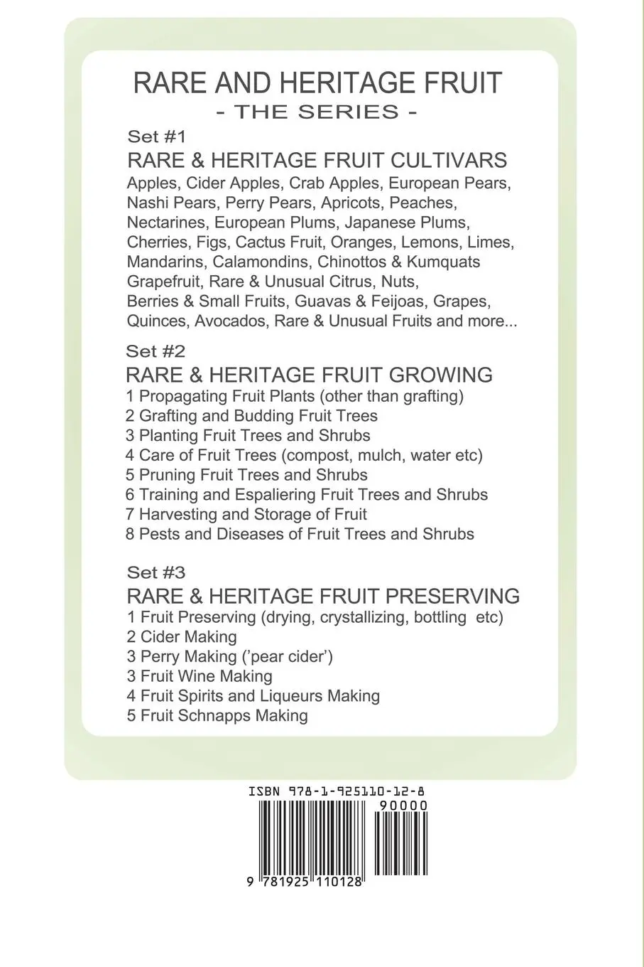 Rückseite: 9781925110128 | Figs | Rare and Heritage Fruit Cultivars #13 | C. Thornton | Buch