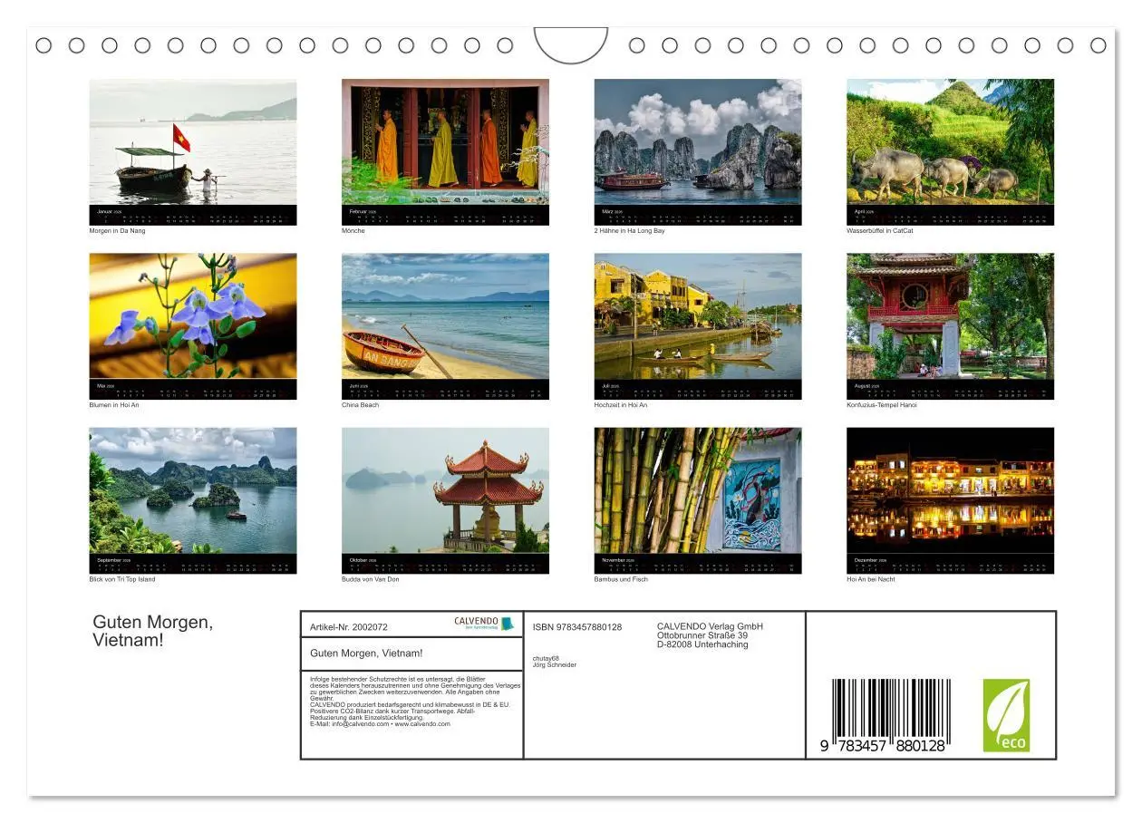 Bild: 9783457880128 | Guten Morgen, Vietnam! (Wandkalender 2026 DIN A4 quer), CALVENDO...