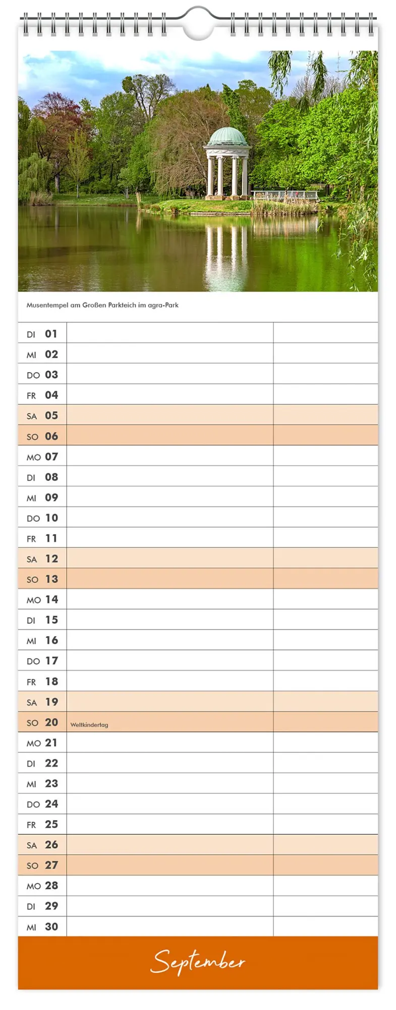 Bild: 9783910680128 | Küchenkalender Leipzig 2026 | 15 x 40cm weißes Kalendarium | Kalender