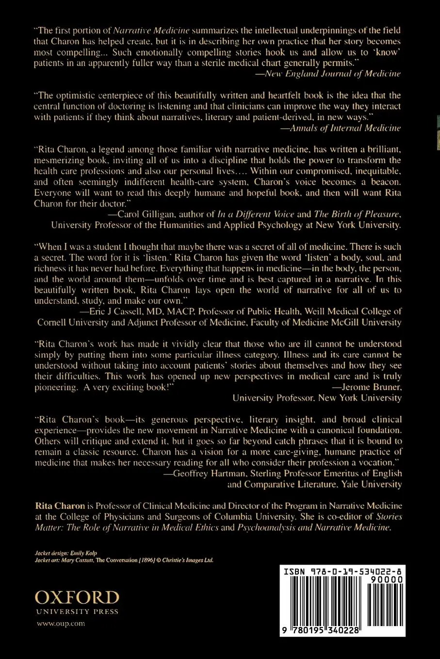 Rückseite: 9780195340228 | Narrative Medicine | Honoring the Stories of Illness | Rita Charon
