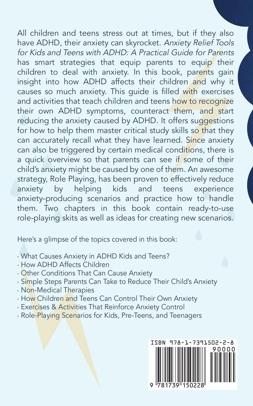 Rückseite: 9781739150228 | Anxiety Relief Tools For Kids and Teens with ADHD | Eunice Churchill