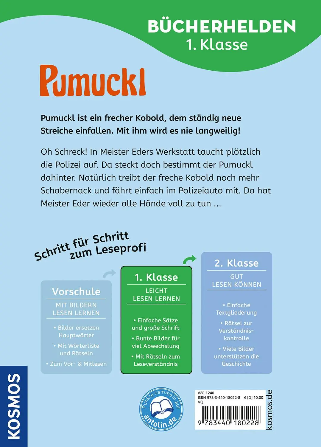 Rückseite: 9783440180228 | Pumuckl, Bücherhelden 1. Klasse, Pumuckl bei der Polizei | Buch | 2025