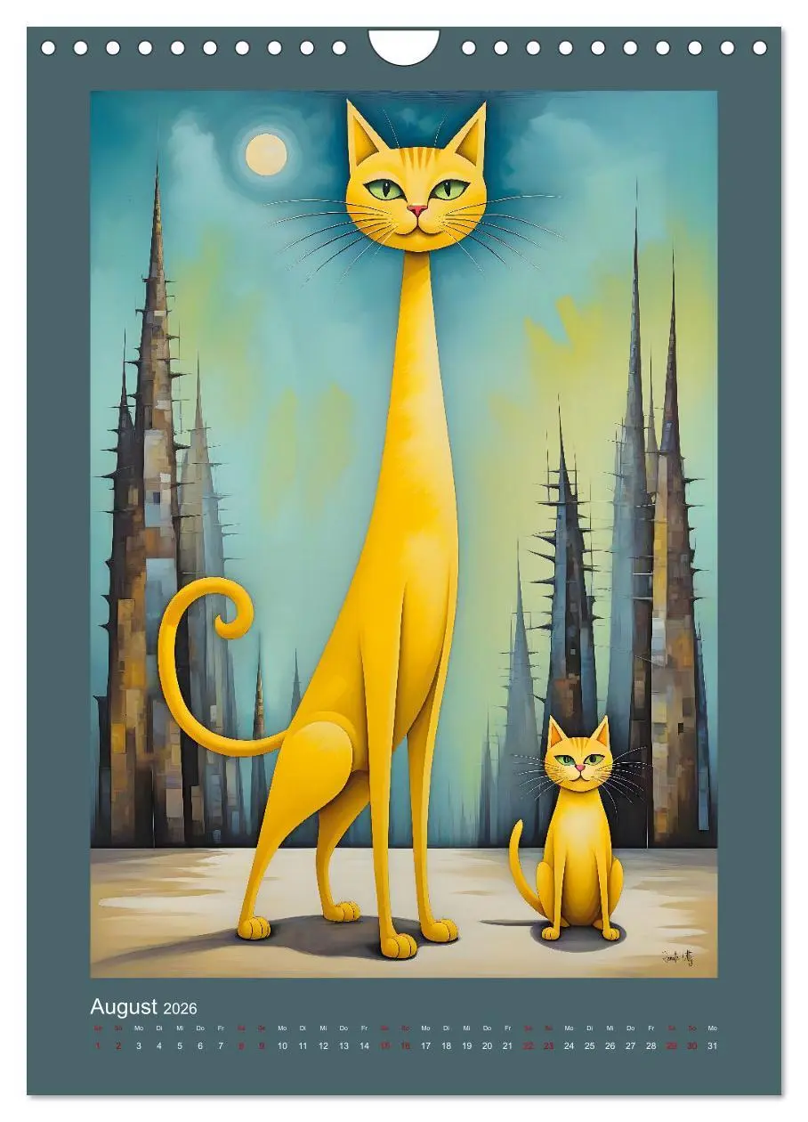 Bild: 9783457250228 | Buntes Katzenvolk (Wandkalender 2026 DIN A4 hoch), CALVENDO...