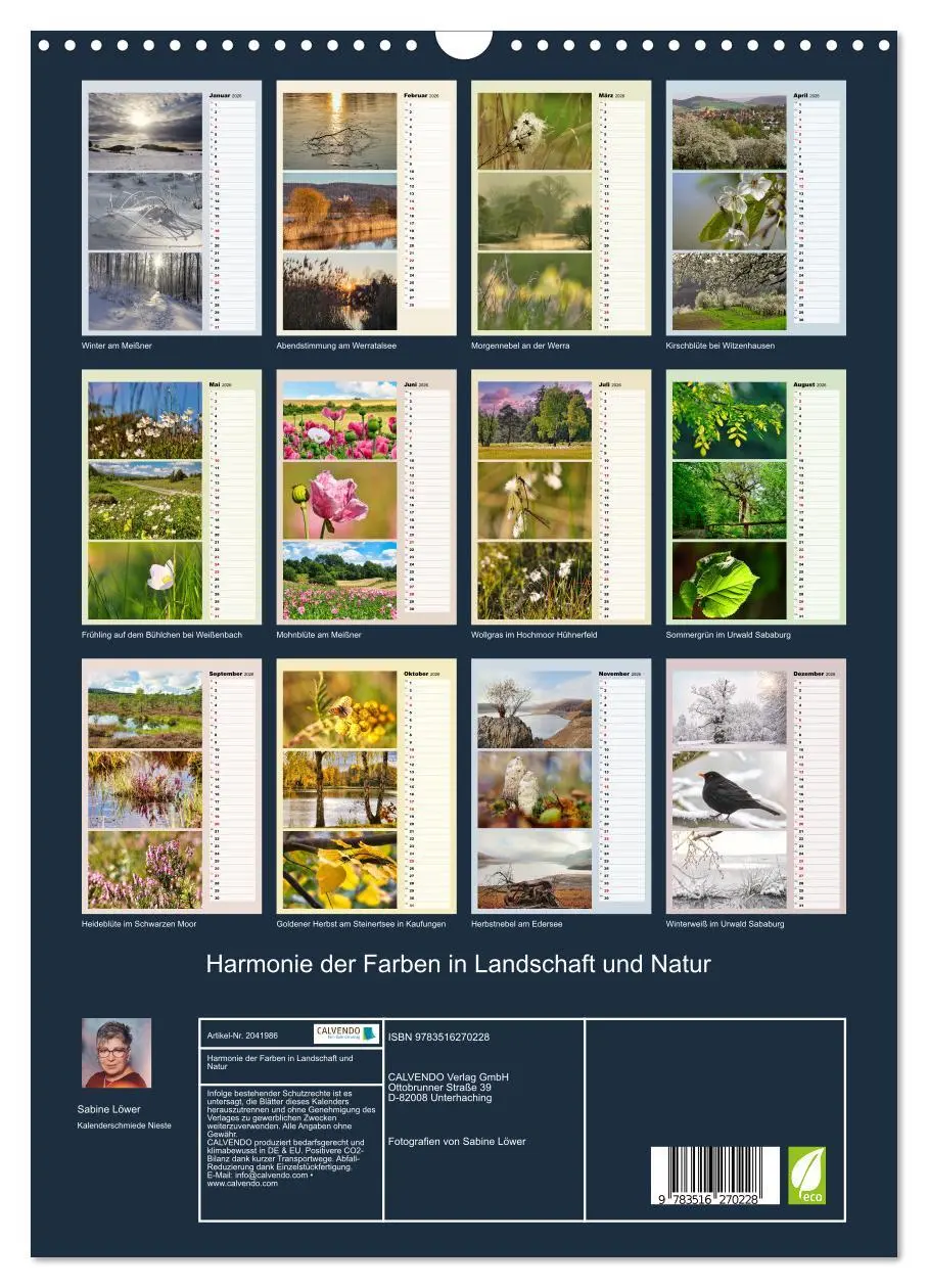 Bild: 9783516270228 | Harmonie der Farben in Landschaft und Natur (Wandkalender 2026 DIN...