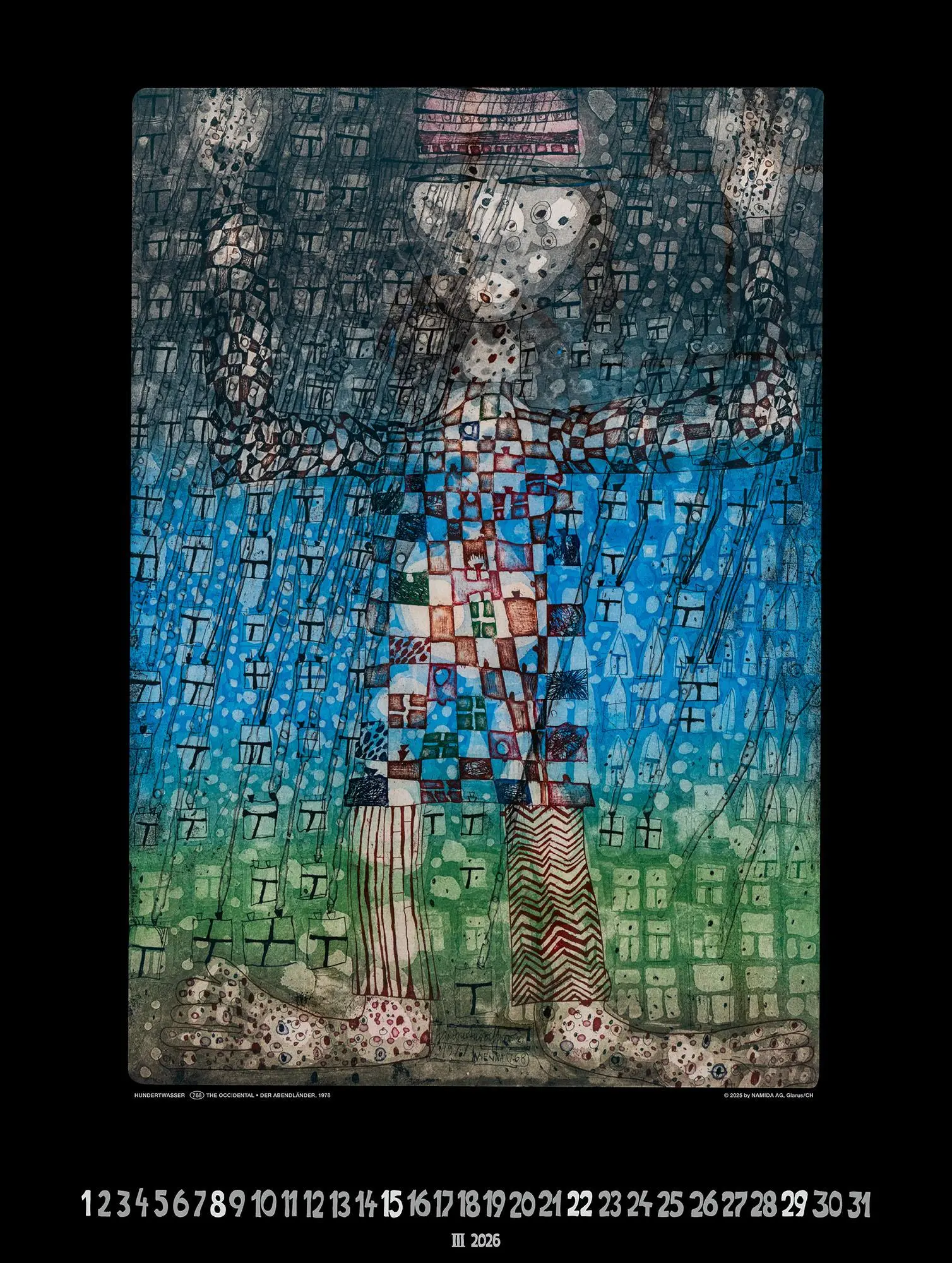 Bild: 9783910430228 | Großer Hundertwasser Art Calendar 2026 | Limited Collectors Edition
