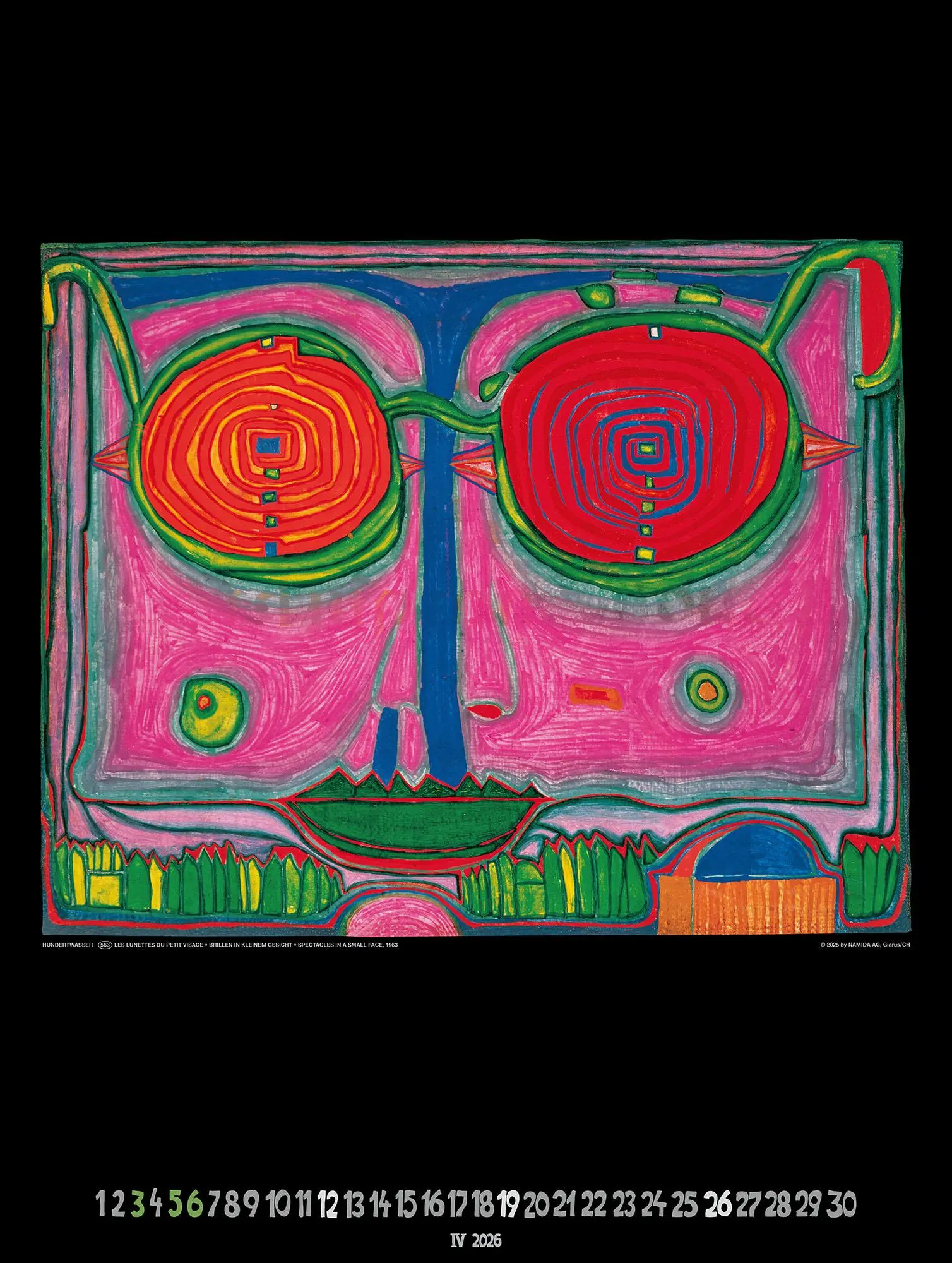 Bild: 9783910430228 | Großer Hundertwasser Art Calendar 2026 | Limited Collectors Edition